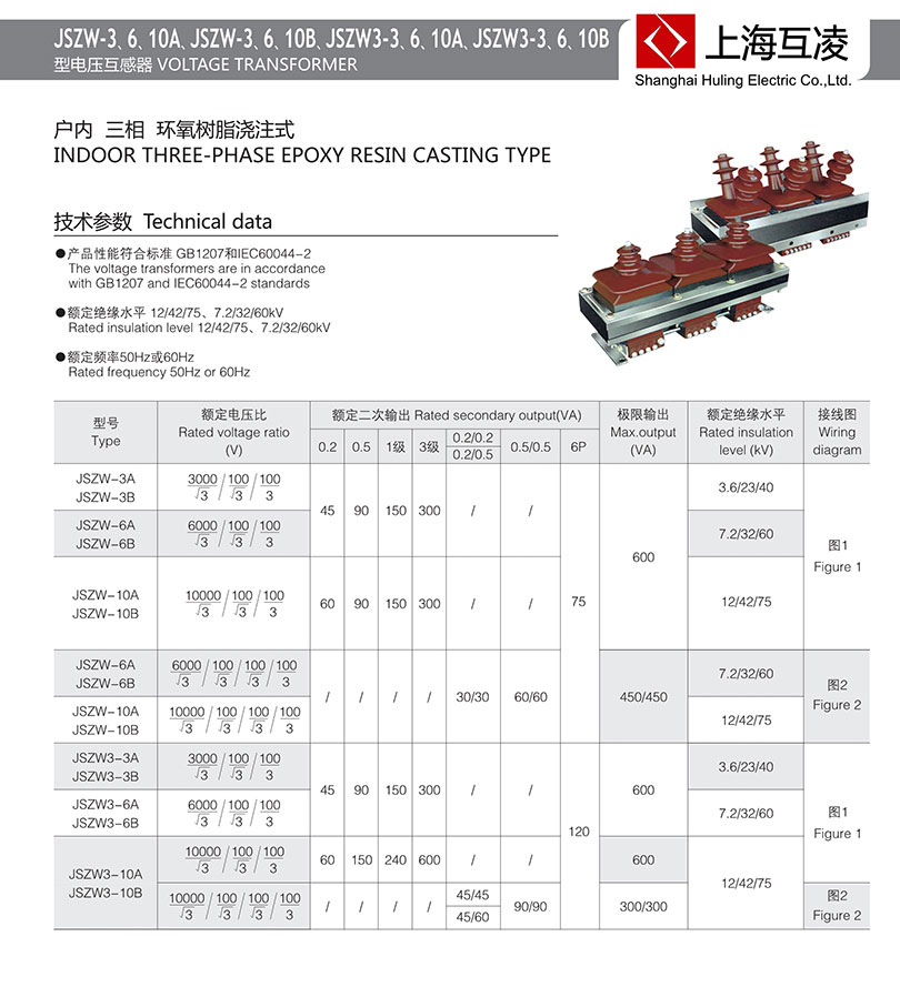jszw3-3b電壓互感器參數(shù)